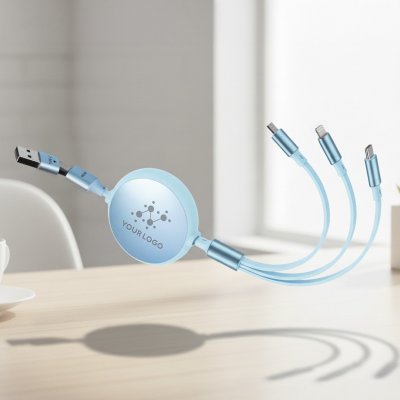 KEPLER 6IN1, usb type-c kabl za punjenje i prenos podataka, 6 u 1, 60w, svetlo plavi