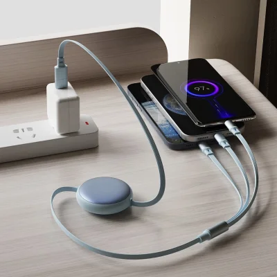 KEPLER 6IN1, usb type-c kabl za punjenje i prenos podataka, 6 u 1, 60w, svetlo plavi