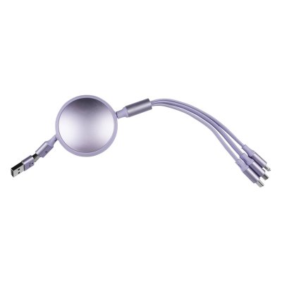 KEPLER 6IN1, usb type-c kabl za punjenje i prenos podataka, 6 u 1, 60w, lila