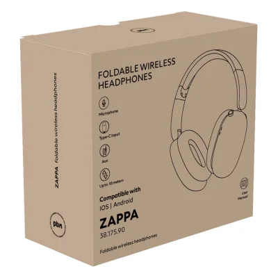 ZAPPA, sklopive bežične slušalice, bele