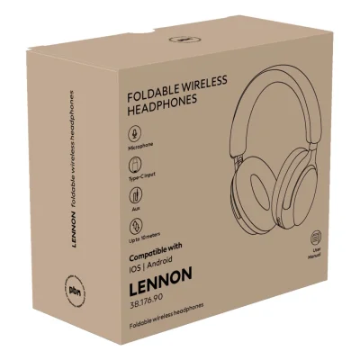 LENNON, sklopive bežične slušalice, bela