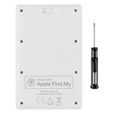 W CARD, kartica sa funkcijom lociranja, apple findmy, bela