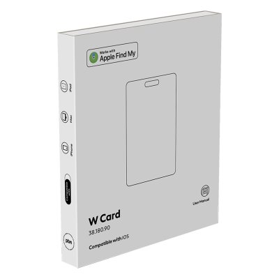 W CARD, kartica sa funkcijom lociranja, apple findmy, bela