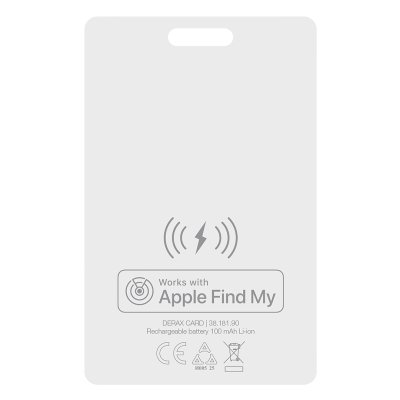 DERAX CARD, kartica sa funkcijom lociranja, apple findmy, bela