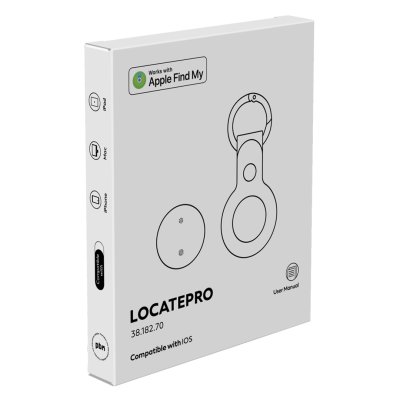 LOCATEPRO, privezak sa funkcijom lociranja, apple findmy, braon