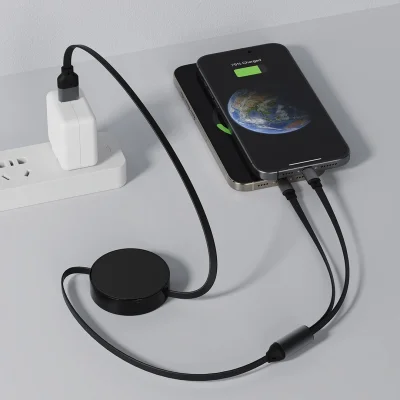MAX 2IN1, usb type-c kabl za punjenje i prenos podataka, 2 u 1, 100w, crni
