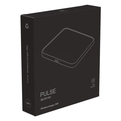 PULSE, bežični punjač, 15w, beli