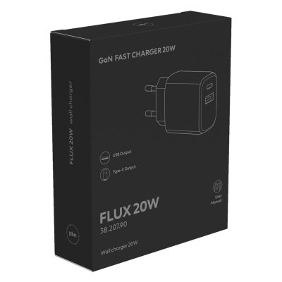 FLUX 20W, zidni punjač 20w, beli