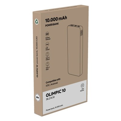 OLIMPIC 10, pomoćna baterija, 10.000 mah, crna