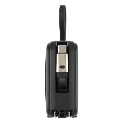 EDISON 10PD 35W, univerzalni putni punjač pomoćna baterija, 10.000 mah, 35w sa magnetom i kablom na izvlačenje, crna