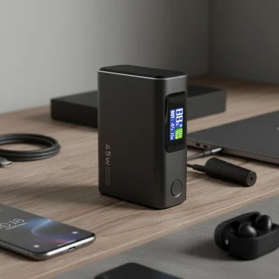 VIRTUS 10PD 45W, pomoćna baterija za laptop, 10.000 mah, 45w, tamno siva