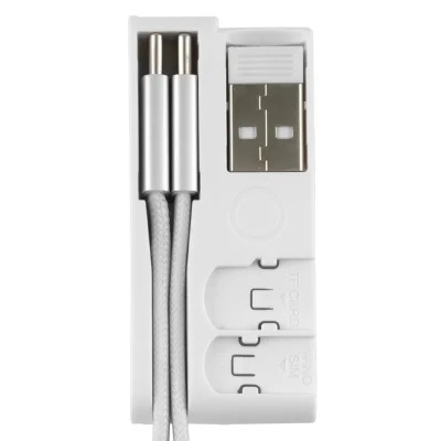 CRUX, plastična kutijica sa usb kablom, adapterima i držačem za mobilne uređaje, 8/1, bela