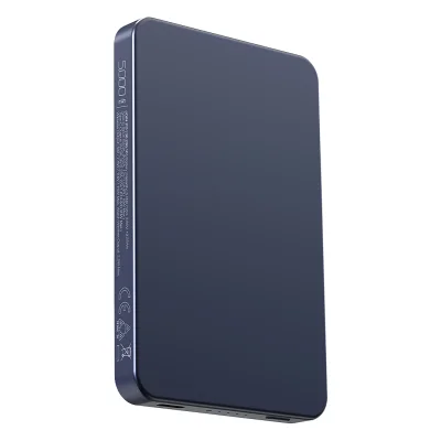 JOIN PD, pomoćna baterija sa magnetom 5.000 mah, bežično punjenje, 15 w, plavi