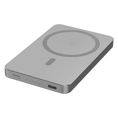 JOIN PD, pomoćna baterija sa magnetom 5.000 mah, bežično punjenje, 15 w, srebrni