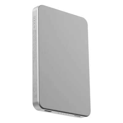 JOIN PD, pomoćna baterija sa magnetom 5.000 mah, bežično punjenje, 15 w, srebrni