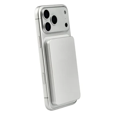 JOIN PD, pomoćna baterija sa magnetom 5.000 mah, bežično punjenje, 15 w, srebrni