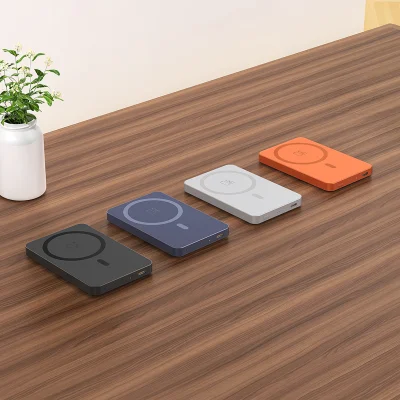 JOIN PD, pomoćna baterija sa magnetom 5.000 mah, bežično punjenje, 15 w, srebrni