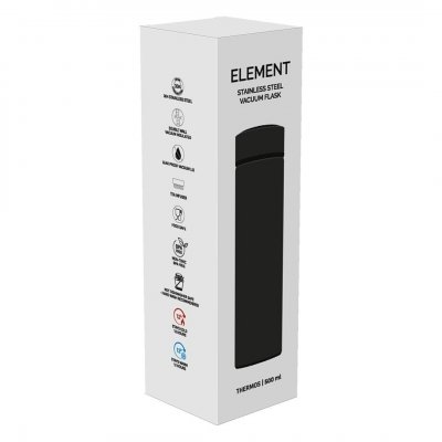 ELEMENT, termos, 500 ml, crni