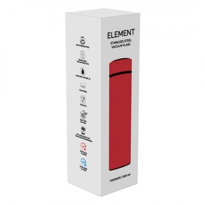 ELEMENT, termos, 500 ml, crveni