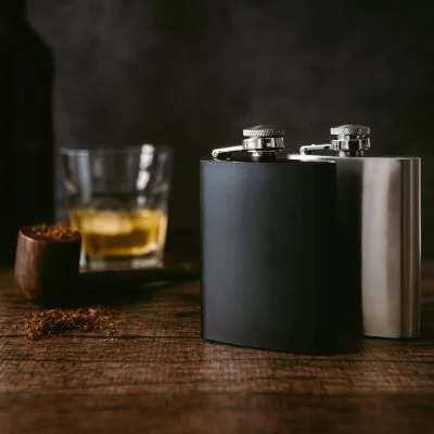 BRANDY 4, pljoska, 115 ml, srebrna
