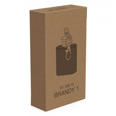 BRANDY 1, metalna pljoska, 30 ml, crna