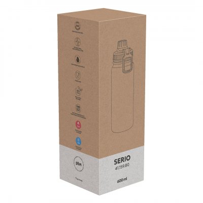 SERIO, termos, 600 ml, srebrni