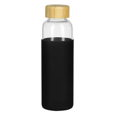 ADA, sportska boca sa silikonskom navlakom, 500 ml, crna