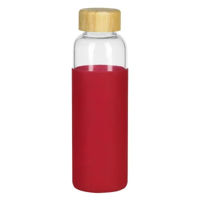 ADA, sportska boca sa silikonskom navlakom, 500 ml, crvena