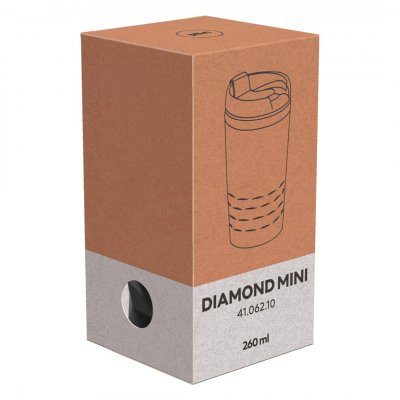 DIAMOND MINI, čaša za poneti, 260 ml, crna