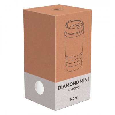 DIAMOND MINI, čaša za poneti, 260 ml, bela