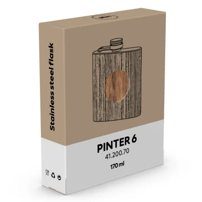 PINTER 6, pljoska, 170 ml, braon