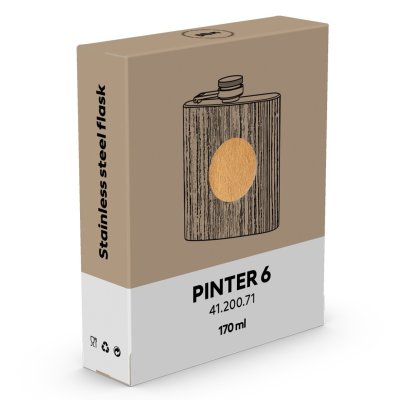 PINTER 6, pljoska, 170 ml, bež