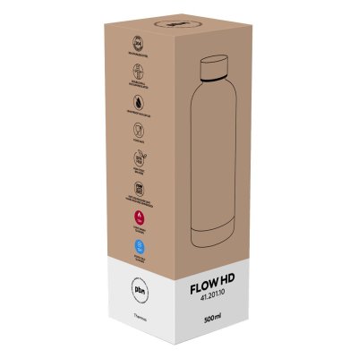 FLOW HD, termos, 500 ml, crni