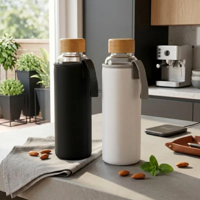 ICE, boca za vodu sa neopren navlakom, 600 ml, crna