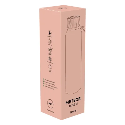 METEOR, boca za vodu, 500 ml, transparentna