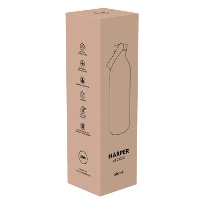 HARPER, boca za vodu, 500 ml, crna