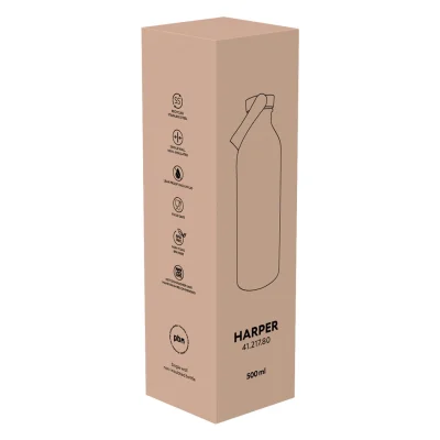 HARPER, boca za vodu, 500 ml, srebrna