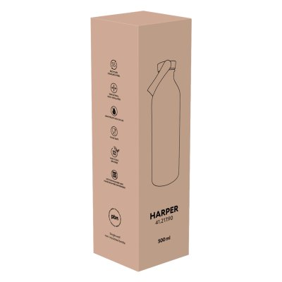 HARPER, boca za vodu, 500 ml, bela
