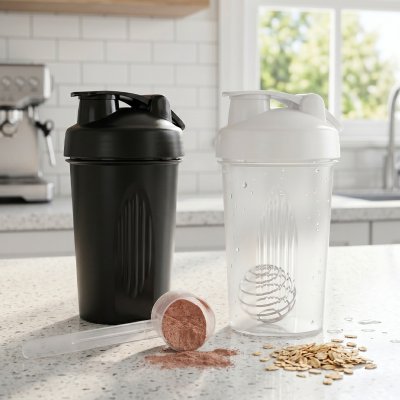 BOOSTER, boca za vodu šejker, 500 ml, crna