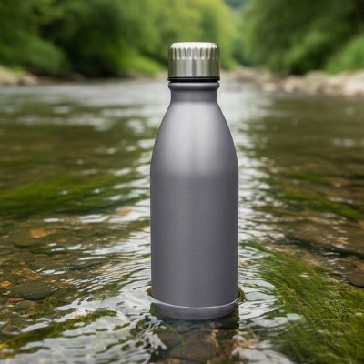 NECTAR, boca za vodu, 650 ml, srebrna