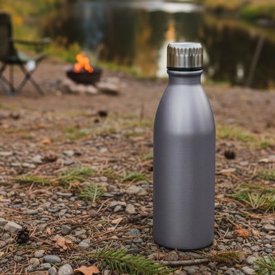 NECTAR, boca za vodu, 650 ml, srebrna
