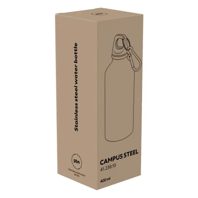 CAMPUS STEEL, boca za vodu, 400 ml, crna