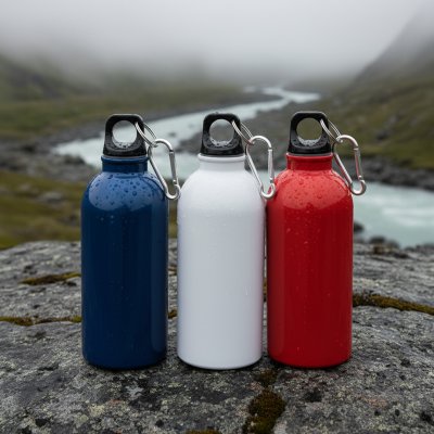 CAMPUS STEEL, boca za vodu, 400 ml, crna