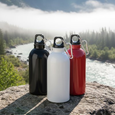 CAMPUS STEEL, boca za vodu, 400 ml, crvena