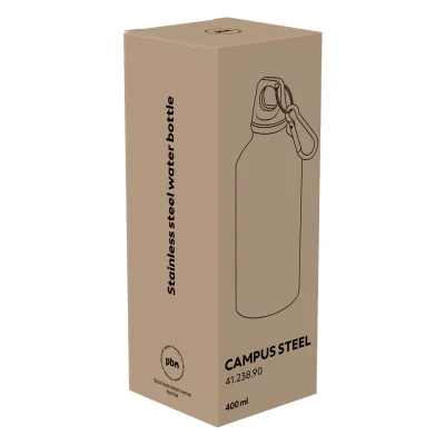 CAMPUS STEEL, boca za vodu, 400 ml, bela