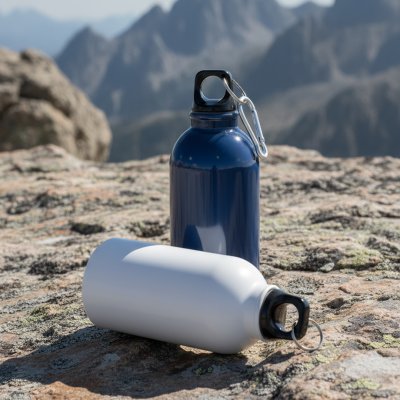 CAMPUS STEEL, boca za vodu, 400 ml, bela