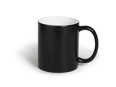 MAGIC MUG, keramička šolja za sublimaciju, 325 ml, crna