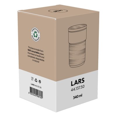 LARS, keramička šolja sa poklopcem i držačem od bambusa, 340 ml, zelena