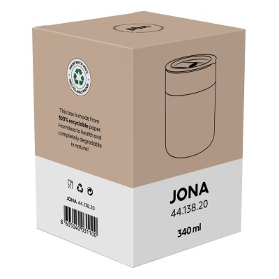 JONA, keramička šolja sa silikonskom navlakom, 340 ml, plava