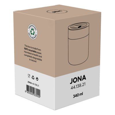 JONA, keramička šolja sa silikonskom navlakom, 340 ml, tamno plava